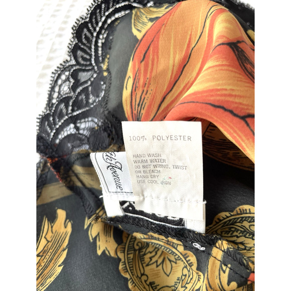 Vintage NATORI Size Petite Bodysuit Teddy Lingerie One Piece Black Gold Lace - Picture 3 of 4